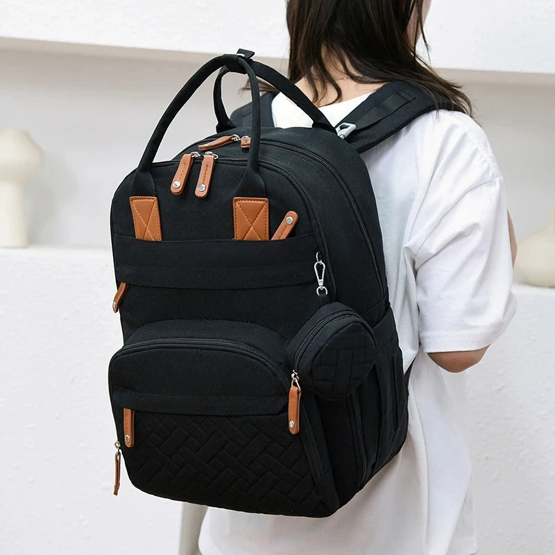 Mochila Maternidade Impermeável Preta