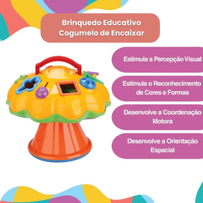 Brinquedo Educativo Cogumelo de Encaixar