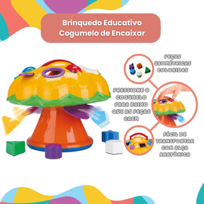 Brinquedo Educativo Cogumelo de Encaixar