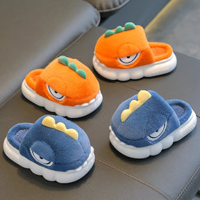 Pantufa Infantil Dinossauro Laranja